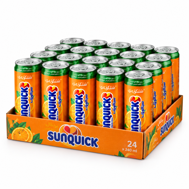 باكس ٢٤ عددى نوشیدنی پرتقالی Sunquick