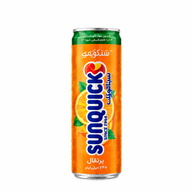 نوشیدنی میوهای پرتقال Sunquick سنکوییک ۲۴۰ میلیلیتر – قوطی